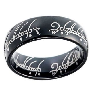 Of The Tungsten Carbide Rings One Ring Style Black LOTR Mens Jewelry