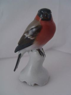 Kunstabteilung Selb Germany Bullfinch Bird T. KARNER Figurine