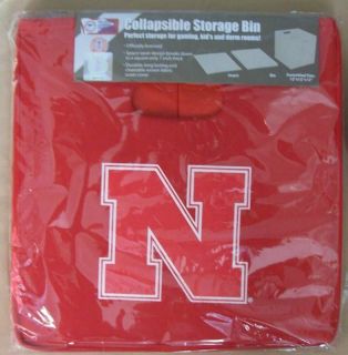 NWT University of Nebraska Red Collapsible Storage Bin Cube