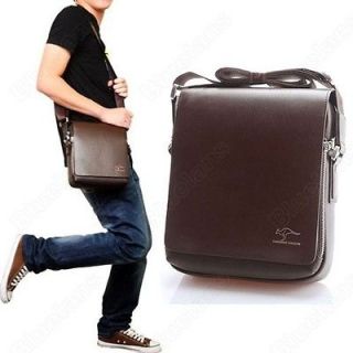 Men Crossbody Shoulder Messenger Bag Briefcase Black M Vertical