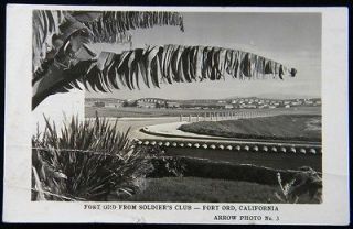 Fort Ord, CA   Fort Ord From Soldiers Club   Postcard