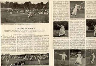 INTERESTING 3 PG 1907 ARTICLE ON LAWN TENNIS TACTICS BY GEORGE LORANDO