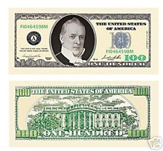 100 Dollar Bill ( Great w/ Gold ) 10   PACK
