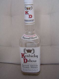 Empty Kentucky Deluxe bourbon whiskey   bottle only   no alcohol