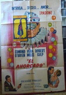 THE HANGED MAN ROBERT CULP rare movie poster Argentinian 1964 Tarot