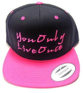 YOLO (You Only Live Once) & HI Snapback Hat Bill Cap,LIDS,PAIR OF 2