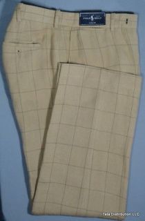 Polo by Ralph Lauren Mens Beige Plaid Pants Assorted Sizes