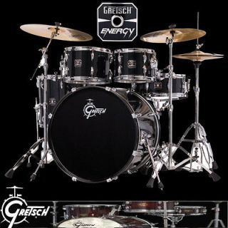 Gretsch Drums Energy Black 5 Piece Drum Kit With Hardware & Sabian