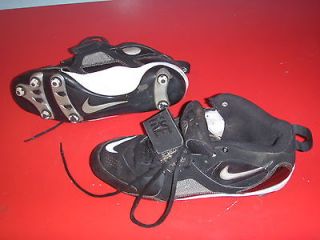 Nike Mens Size 11.5 Black Football Cleats Screw On Spikes Style