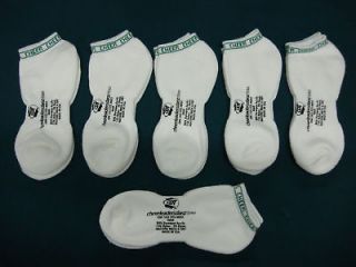 NWOT Womens Cheerleading Footie Socks Sz. Large 6 Pair White/Green