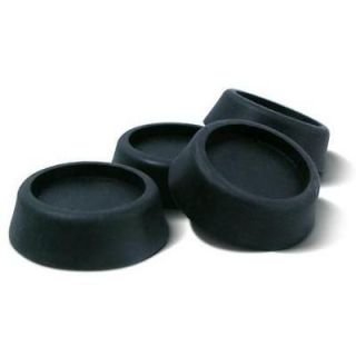 SET OF 4 ANTI SLIP VIBRATION BLACK RUBBER FOOT PADS FOR WASHING WASHER