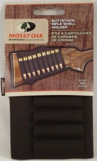 Mossy Oak Buttstock Rifle Shell Holder in Black