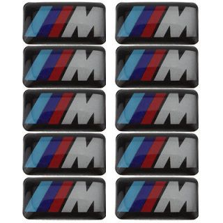 10X BMW M Series Tec Sport Wheel Badge M1 M3 M5 M6 3D Emblem Decals
