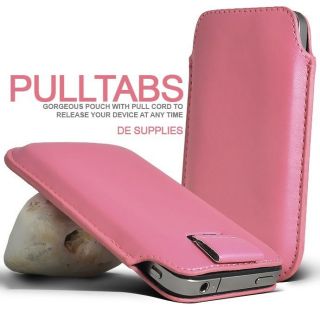 Leather Pull Tab Cover Pouch for Various Mobile Phone Handsets x
