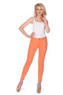 Skinny Jeans Peachy Pink Bum Shaping Thigh Trimming Coral 27% Stretch