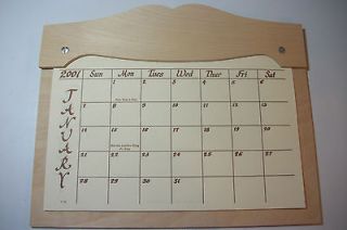 lg wood calendar holder unfinished 10 1/8x14x1/4 backboard