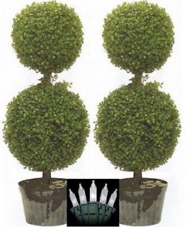 ARTIFICIAL 34 TOPIARY TREE BOXWOOD BALL IN OUTDOOR PLANT WITH