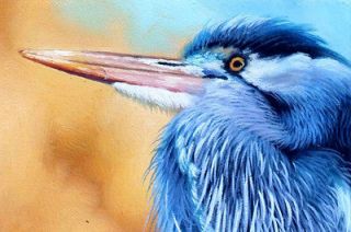 Coalburn art silver brooch Blue Heron waterfowl bird wildlife hat pin