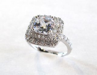 Simulated Diamond Ring Size 6 Sterling Silver   K10000099