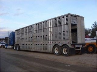 Aluminum livestock cattle pot stock semi tractor Merritt Trailer