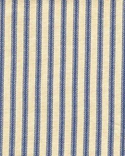  French Country Ticking Stripe Sky Blue Fabric Shower Curtain Cotton