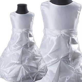 KD073 2 White Infant Flower Girls Pageant Dress 1T 2T