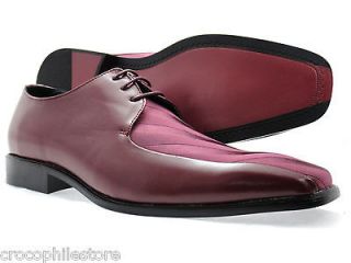 Mens Dress Shoes Bolano Oxford Lace Up linen Burgundy Fashion Shoes