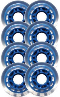 BLUE 76mm 78A Inline Skate Wheels indoor Hockey