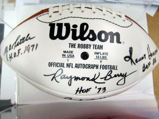 TITLE,BOB LILLY,RAYMOND BERRY AND KENNY HOUSTON AUTOGRAPHED NFL