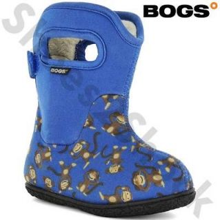 Boys Bogs Wellington Boots Insulated Wellies Blue Baby Boots 71199