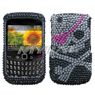 BlackBerry Curve 8520 8530   CRYSTAL DIAMOND BLING CASE COVER PINK