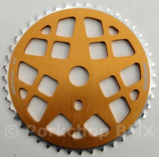 Mongoose® Motomag BMX bicycle chainwheel 44T *MADE IN USA* GOLD