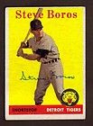 1958 TOPPS #81 STEVE BOROS DETROIT TIGERS SHORTSTOP SIGNED CARD AUTO