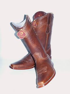 198 King Exotic Mens Rage Brown Leather Western Cowboy Ranch Boot