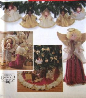 Tree Skirt pattern ornament angel wreath tree topper S7938 Botsford