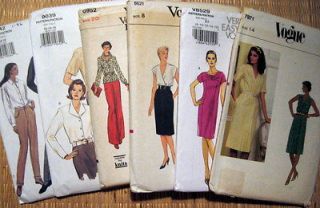 UNCUT Out of Print VOGUE Patterns Some Vintage DRESSES SEPARATES 8 20