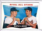 LOT 7 CARDS INCLUDING 1959 BOB GIBSON ROOKIE 1960 MICKEY MANTLE BV