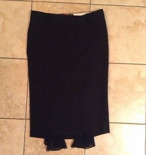 Gwen Stefani black pencil skirt with chiffon bustle size 6