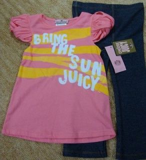 JUICY COUTURE girls BABY outfit 2 piece leggings set sz 18 24 mo NWT