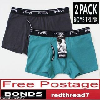 Bonds New 2 Pk Boys Kids Guyfront Trunk Boxer Boyleg Shorts Sz 4 6 8