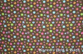 Blue Purple Pink Green Owls Butterfly Flowers Floral Brown Curtain