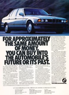 1988 BMW 735i V8 Sedan   Classic Vintage Advertisement Ad A71 B