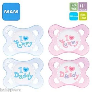 Newborn Baby Dummies Soothers Pacifiers MAM 0+ mths