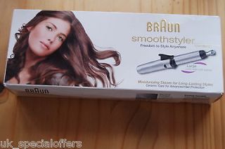 NEW Sealed Braun Smoothstyler Steam Cordless Gas Curling Styling Tongs