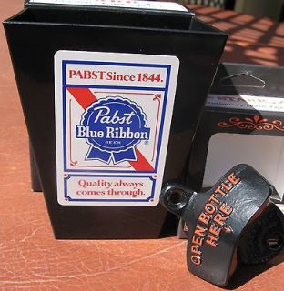 Ribbon Beer Card / Bottle Cap Catcher & Bottle Opener Sports Bar NIB