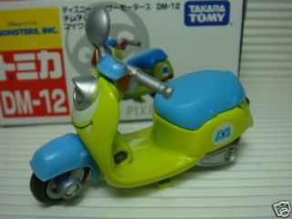 NEW TOMICA DM 12 Disney Monster Inc Mike Bike Toy Car