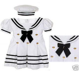 New Baby Girl Toddler Sailor Easter Party Formal Dress Outfits S M L