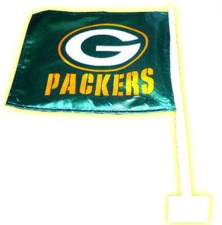 GREEN BAY PACKERS NFL FOOTBALL 11x 18 PREMIUM 2 SIDED CAR FLAG
