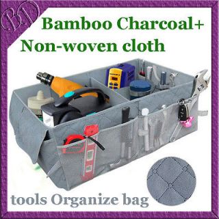 Car Boot Tidy Tools Organiser Bag Storage Box Organizer Bamboo