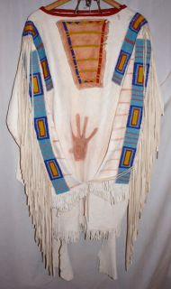 Handmade Native American Cheyenne War Shirt Deer Hide with Amazing